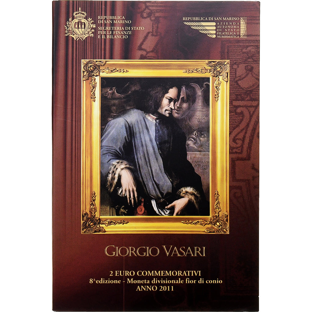 Saint Marin, 2 Euro, Giorgio Vasari, 2011, Rome, Bimétallique, FDC