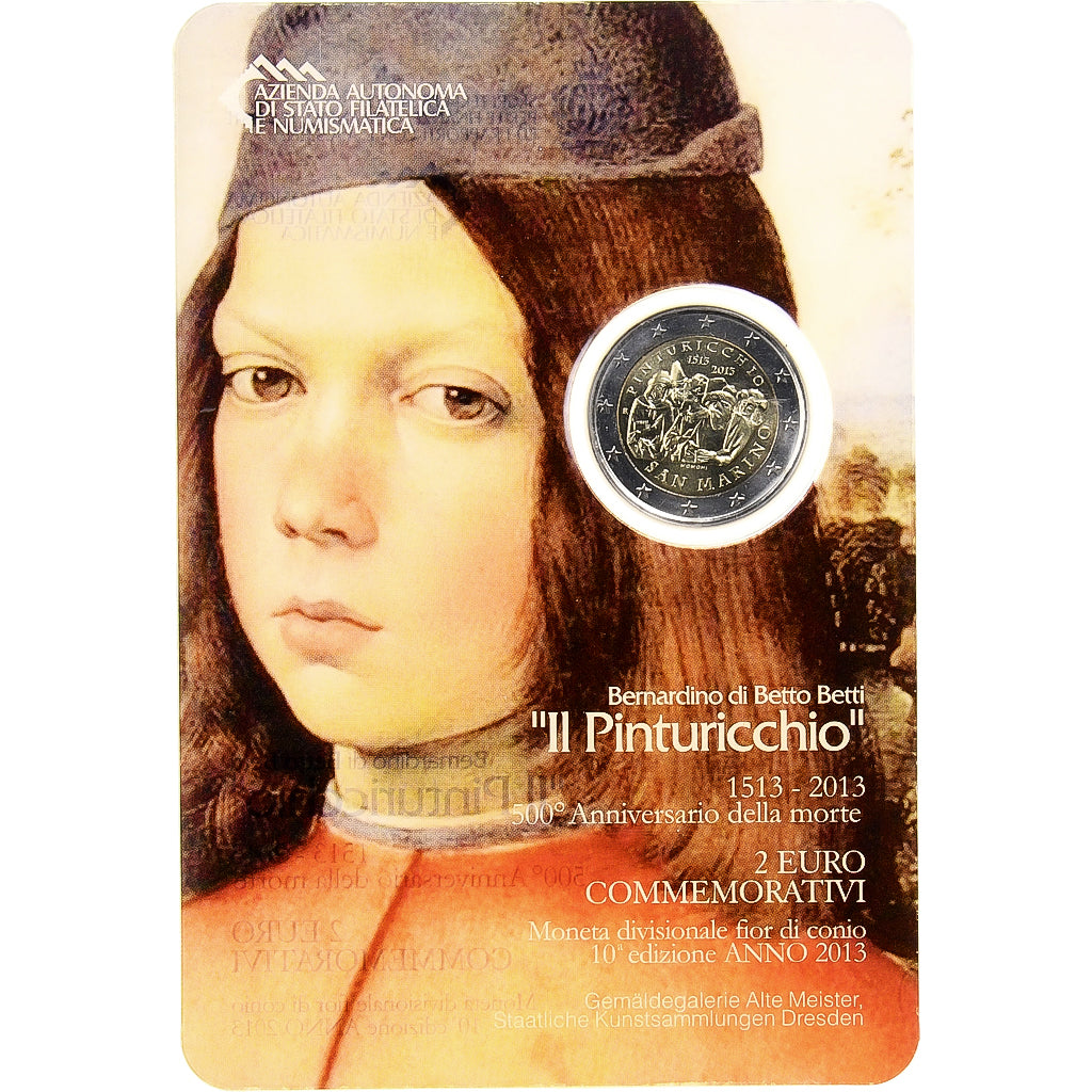 San Marino, 2 Euro, Il Pinturicchio, 2013, Rome, Bimetallico, FDC