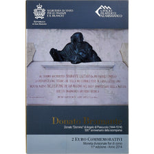 San Marino, 2 Euro, Donato Bramante, 2014, Rome, Bimetallic, MS(65-70)