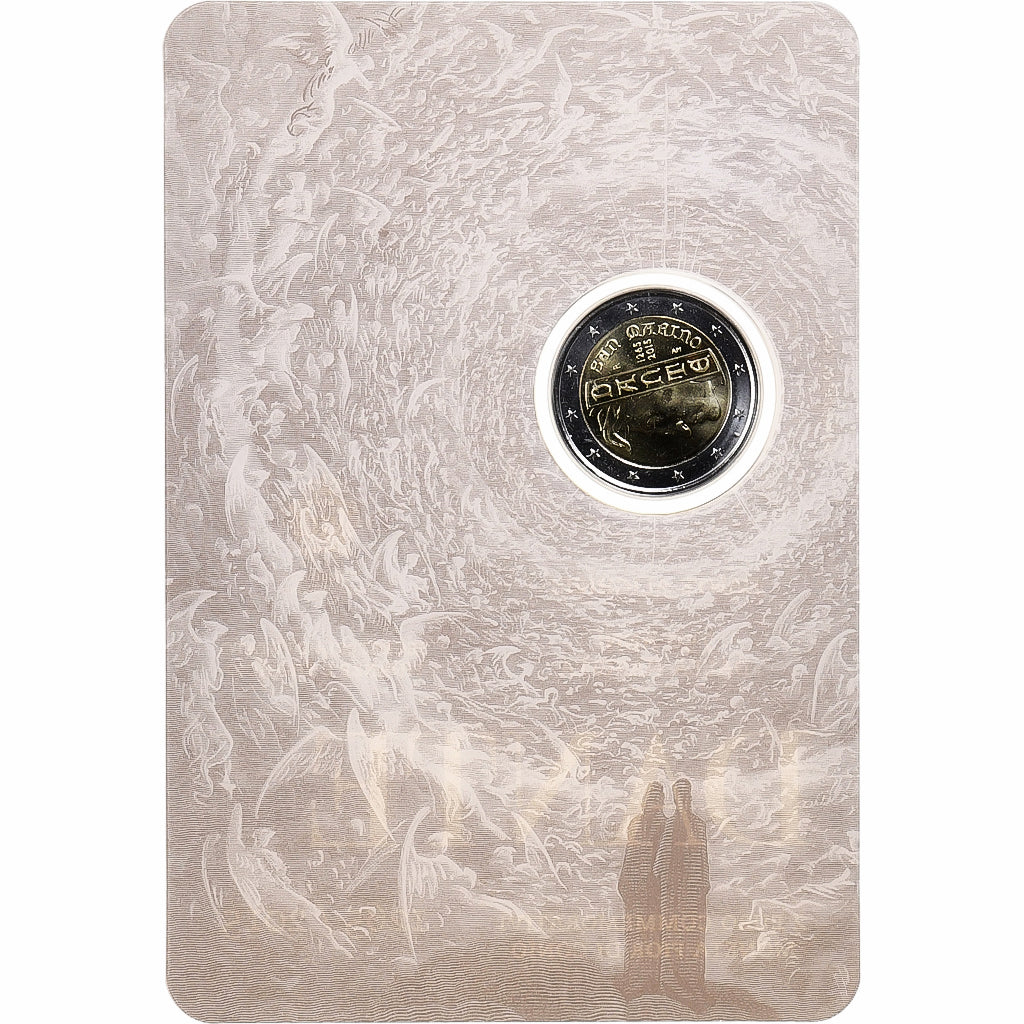 San Marino, 2 Euro, Dante Alighieri, 2015, Rome, Bimetallic, MS(65-70)