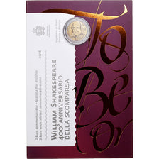 San Marino, 2 Euro, William Shakespeare, 2016, Rome, Bimetallic, MS(65-70)