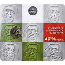 France, 2 Euro, Abbé Pierre, 2012, MDP, Bimetallic, MS(65-70)