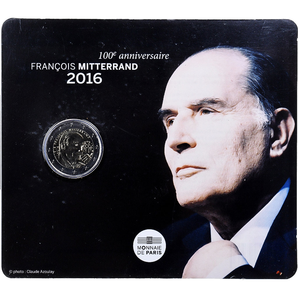 France, 2 Euro, François Mitterrand, 2016, MDP, Bimetallic, MS(65-70)