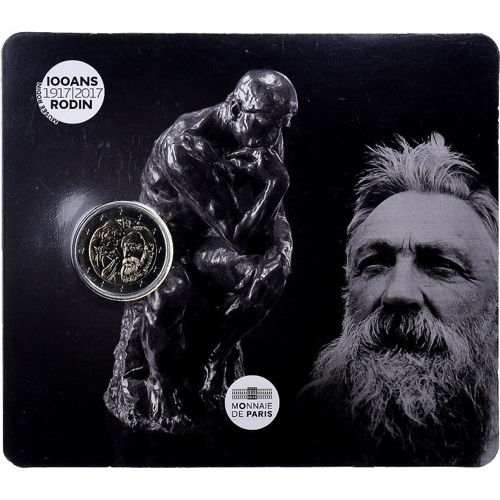 France, 2 Euro, Auguste Rodin, 2017, MDP, Bimetallic, MS(65-70)