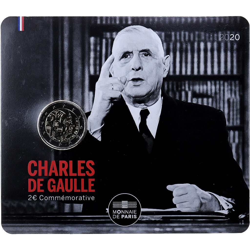 France, 2 Euro, Charles De Gaulle, 2020, MDP, Bimétallique, FDC