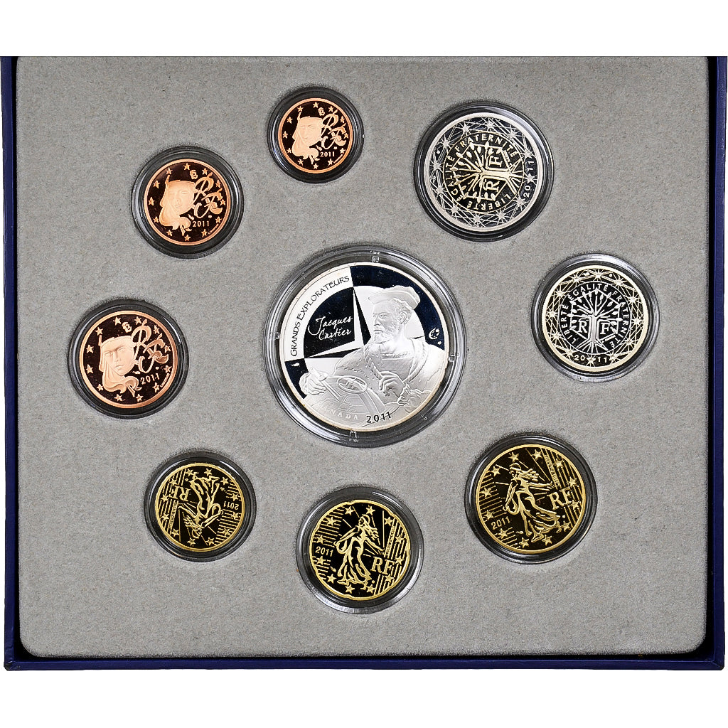 Francja, Coffret 1c. à 10€, Proof, 2011, MDP, ND, MS(65-70)