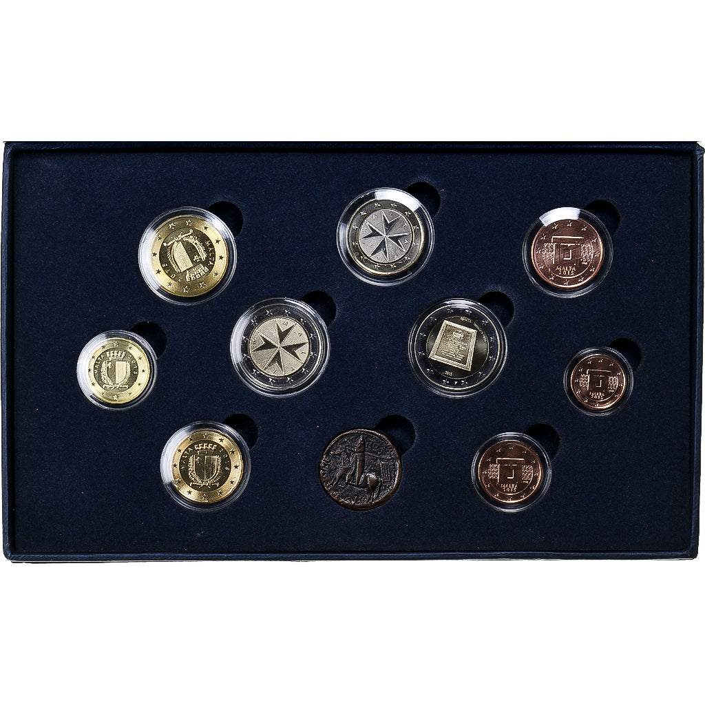 Malta, Set 1 ct. - 2 Euro + Token, BU, 2015, N/D, MS(65-70)