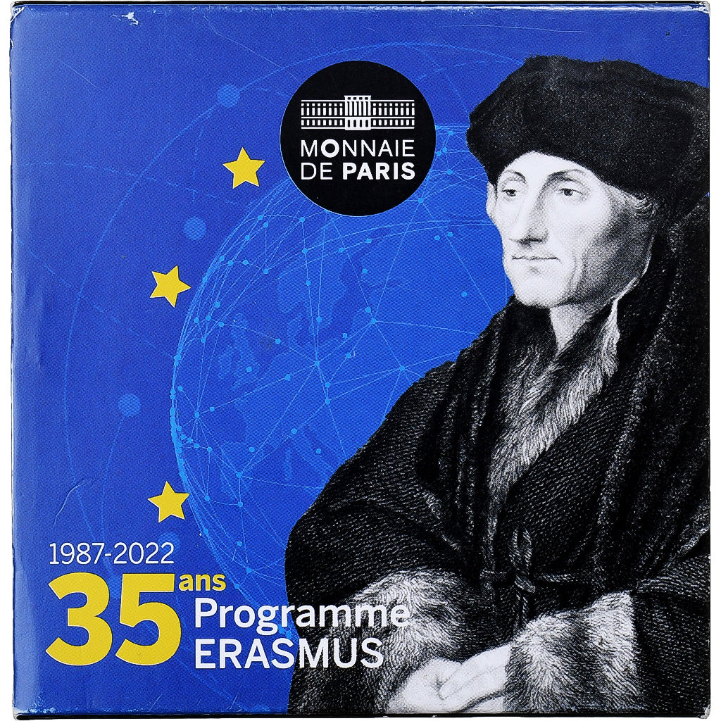 Francia, 2 Euro, Erasmus, FS, 2022, MDP, Bimetallico, FDC