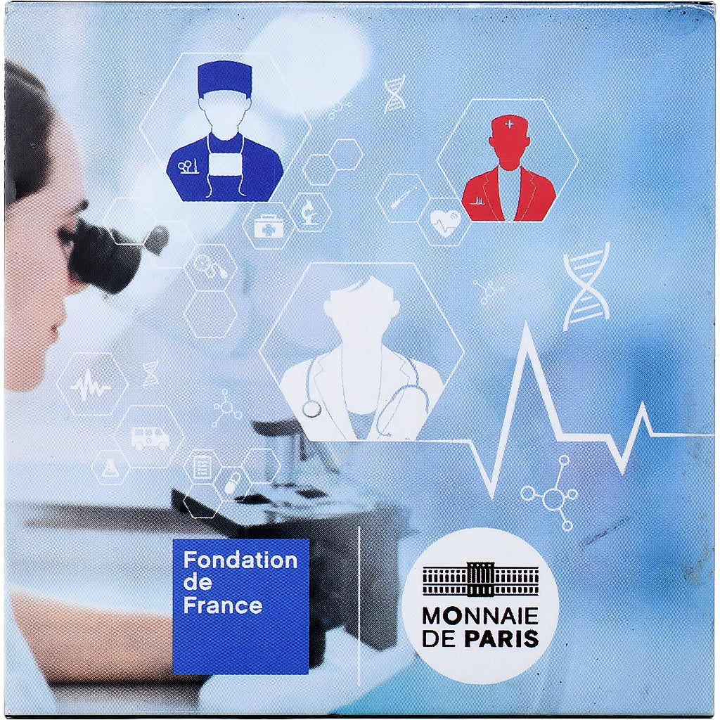Francia, 2 Euro, Recherche médicale, UNION, FS, 2020, MDP, Bimetallico, FDC