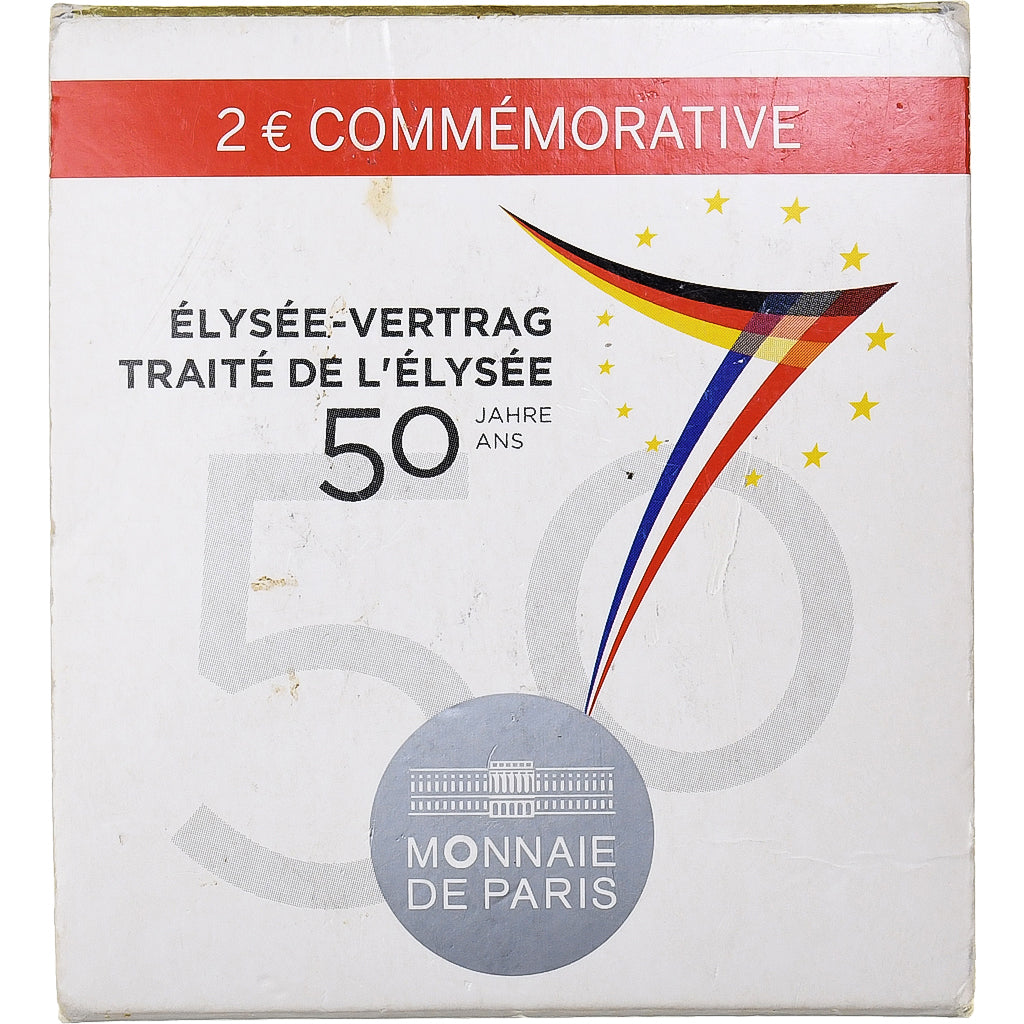 France, 2 Euro, Élysée Treaty, Proof, 2013, MDP, Bimetallic, MS(65-70)