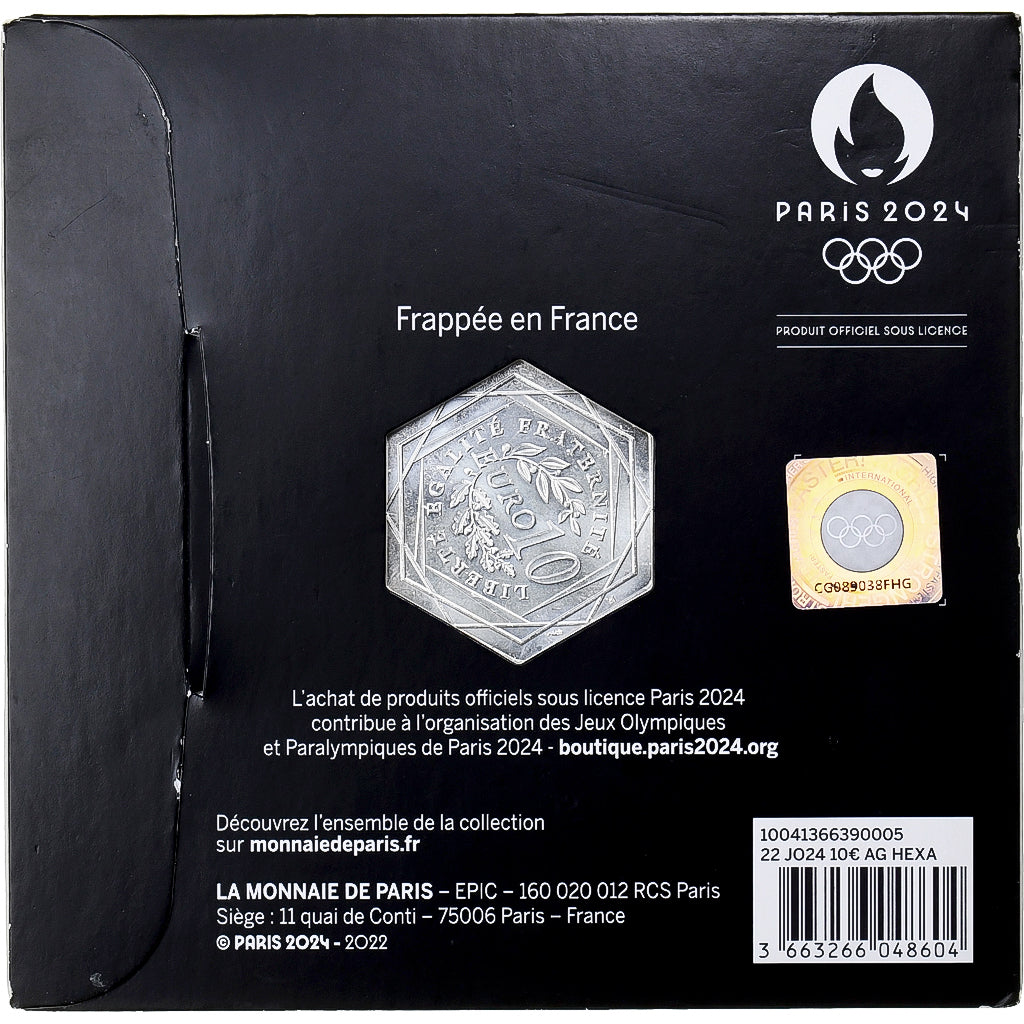 France, 10 Euro, JO Paris 2024 - Génie de la Liberté, 2022, MDP, Silver