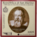 Saint Marin, 2 Euro, Galileo Galilei, Coin card, 2005, Rome, Bimétallique, FDC