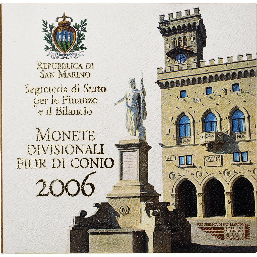 San Marino, Set 1 ct. - 5 Euro, Coin card, 2006, Rome, Sin información, FDC
