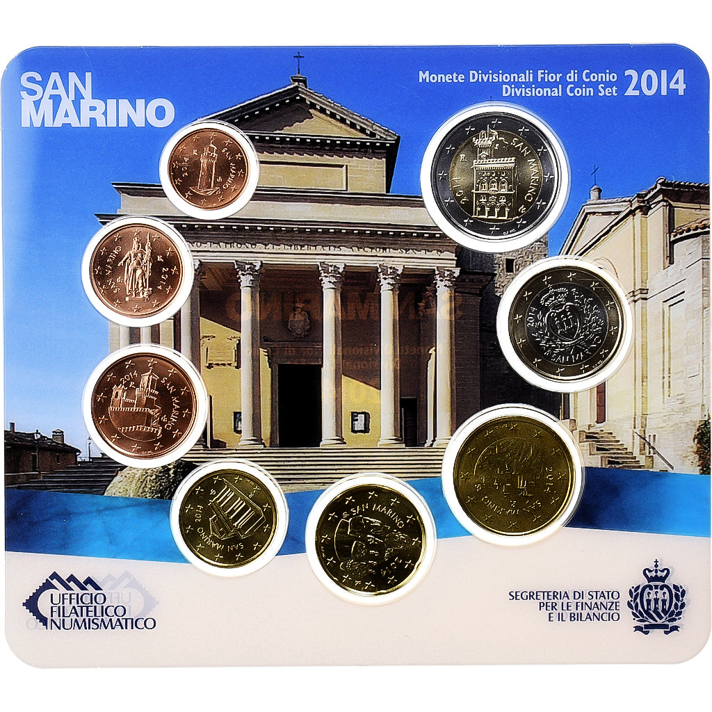 San Marino, Set 1 ct. - 2 Euro, Coin card, 2014, Rome, n.v.t., FDC