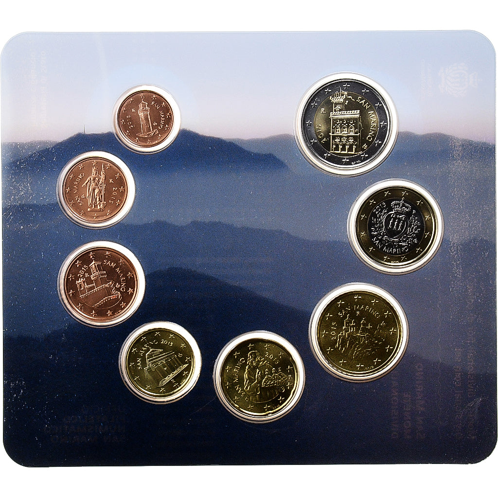 San Marino, Set 1 ct. - 2 Euro, Coin card, 2015, Rome, n.v.t., FDC