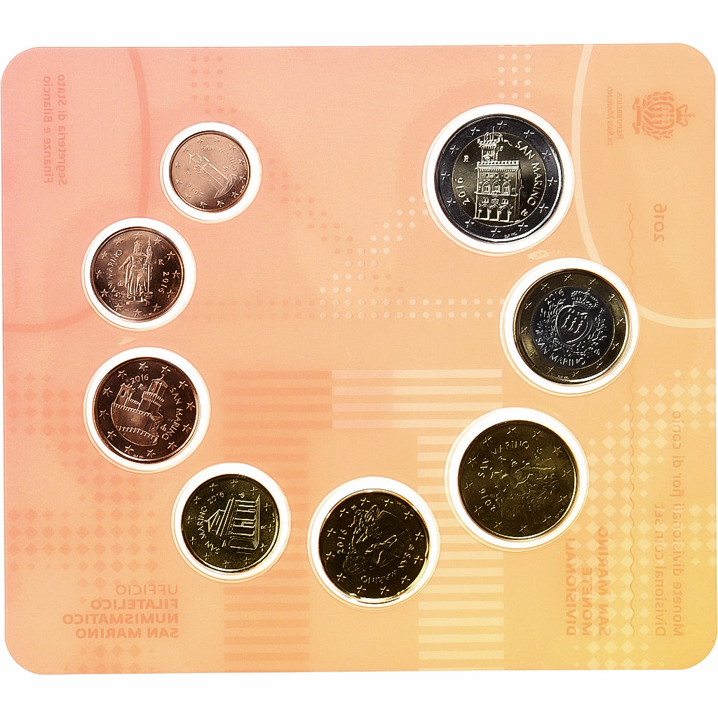 San Marino, Set 1 ct. - 2 Euro, Coin card, 2016, Rome, n.v.t., FDC