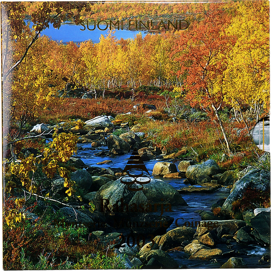 Finlandia, Set 1 ct. - 2 Euro + Medal, Gold panning, 2003, Vantaa, N.C., FDC