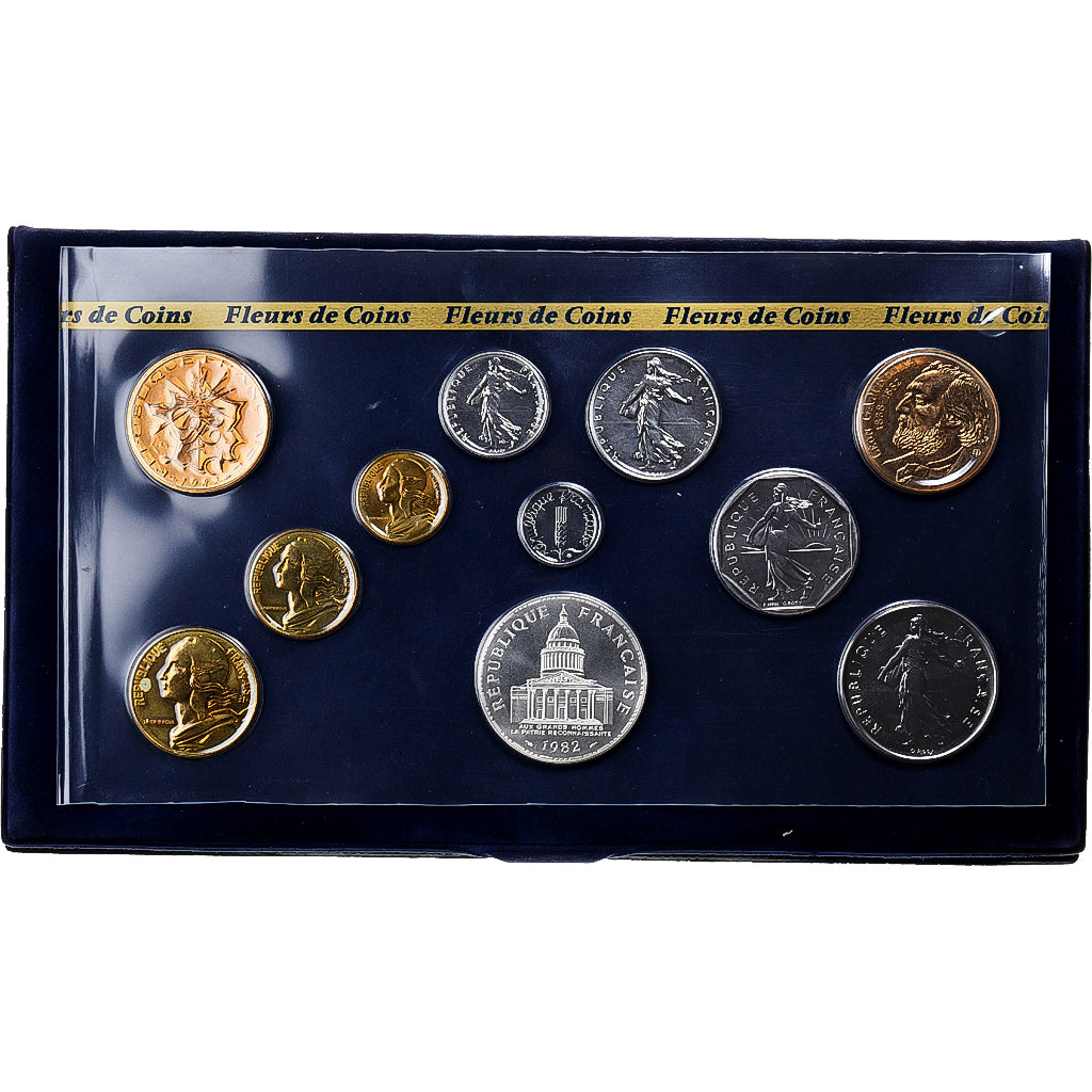 France, Coffret 1 c. à 100 frs., 1982, MDP, série FDC, MS(65-70)