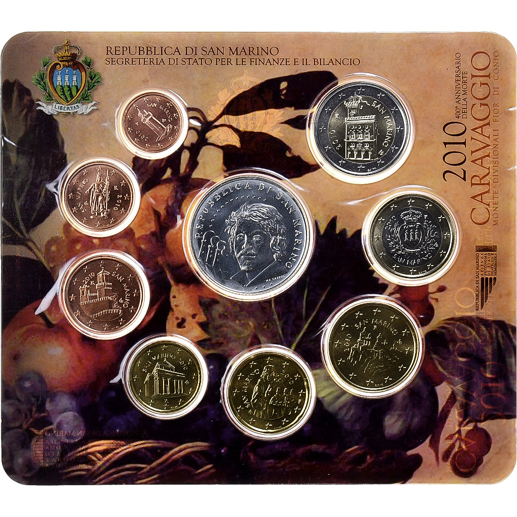 Saint Marin, Set 1 ct. - 5 Euro, Coin card, 2010, Rome, FDC
