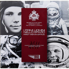 Saint Marin, Set 1 ct. - 5 Euro, First Men In Space, Coin card, 2011, Rome, FDC