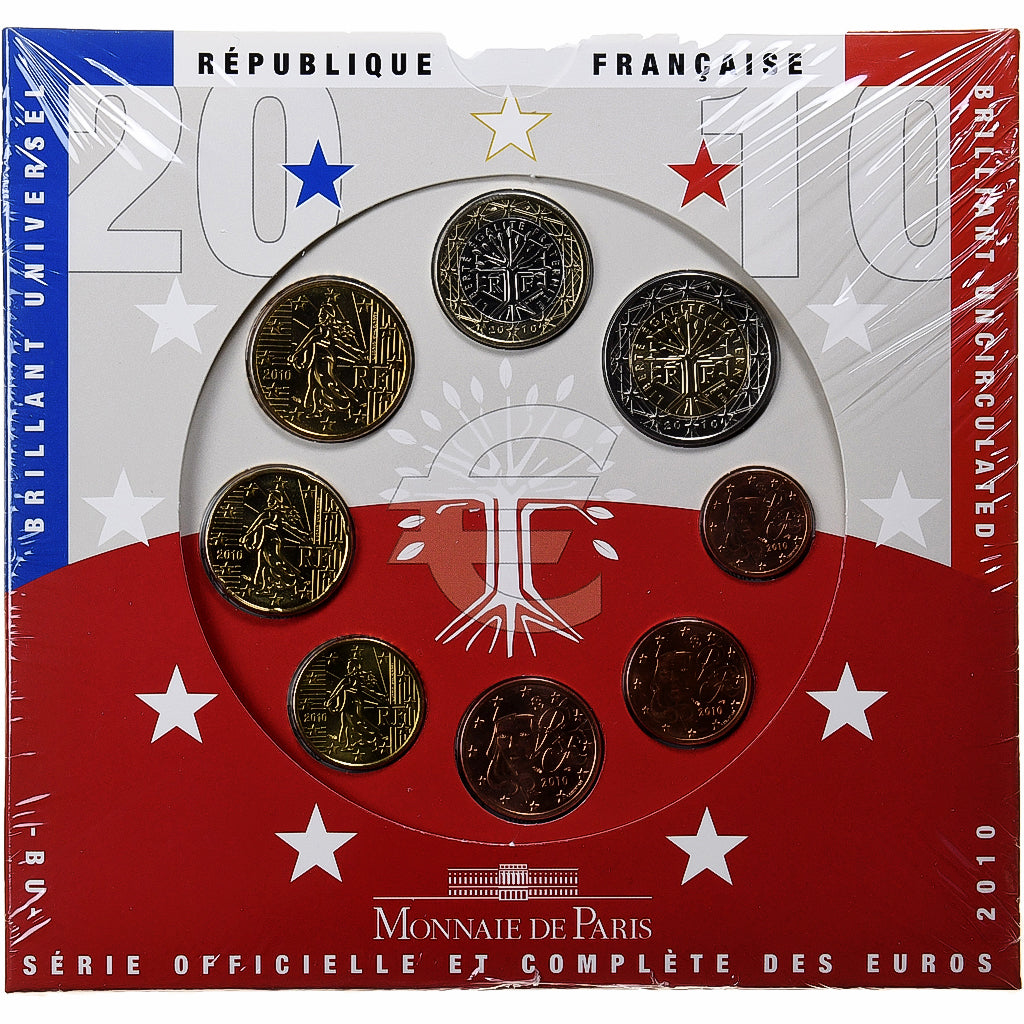 Francja, Coffret 1c. à 2€, BU, 2010, MDP, ND, MS(65-70)