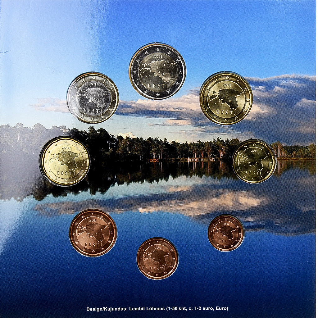 Estonie, Set 1 ct. - 2 Euro, 2011, Tallinn, FDC