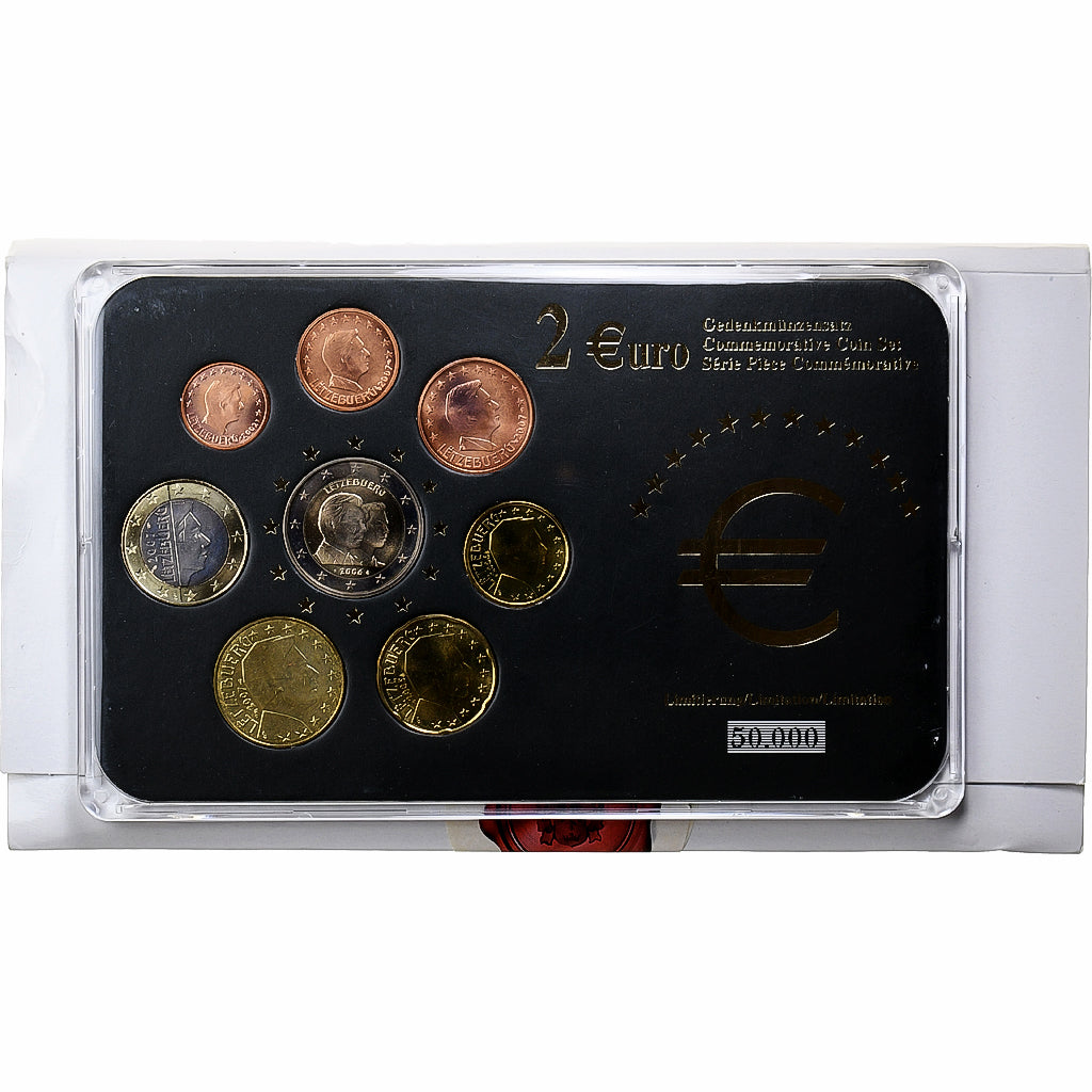 Luxemburgo, Set 1 ct. - 2 Euro, 2002 to 2007, N/D, MS(65-70)