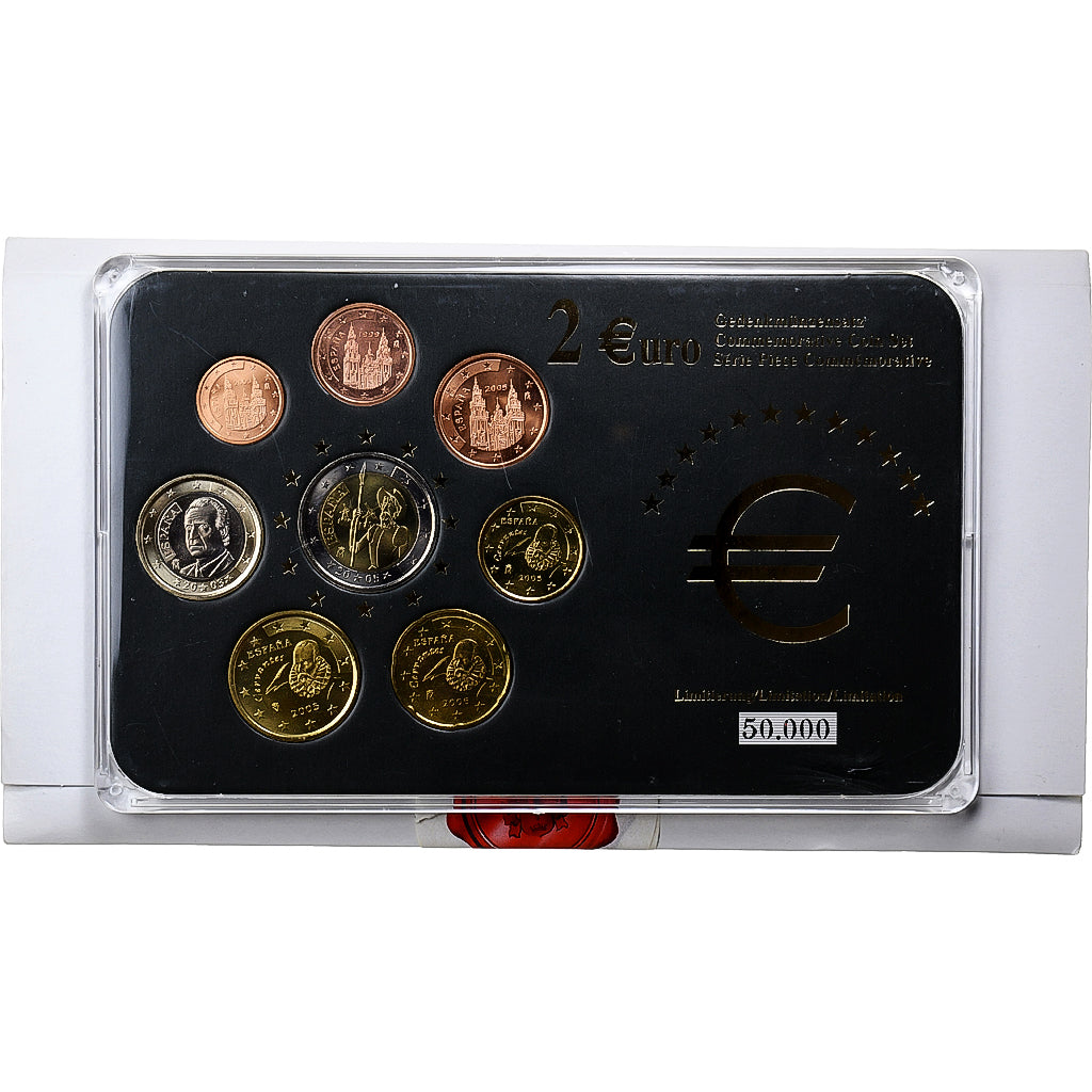 Spanien, Set 1 ct. - 2 Euro, 1999-2006, STGL