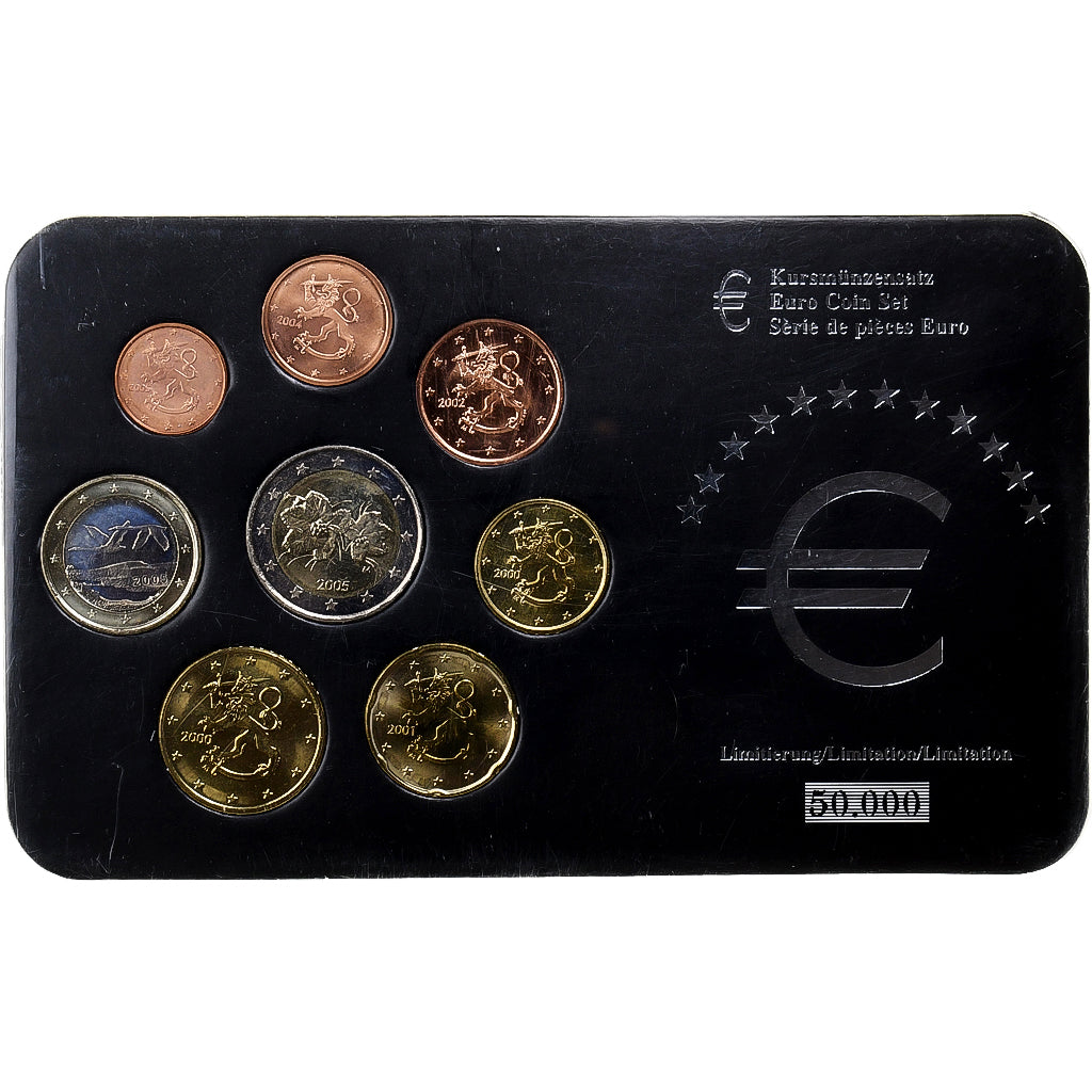 Finnland, Set 1 ct. - 2 Euro, 2000-2005, STGL