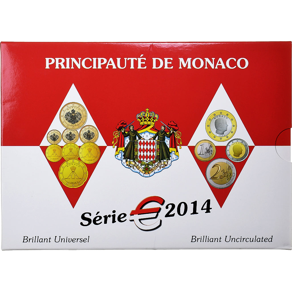 Mónaco, Albert II, Coffret 1c. à 2€, BU, 2014, MDP, N/D, MS(65-70)