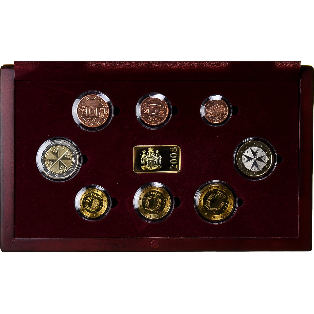 Malta, Set 1 ct. - 2 Euro + Token, BU, 2008, N.C., FDC