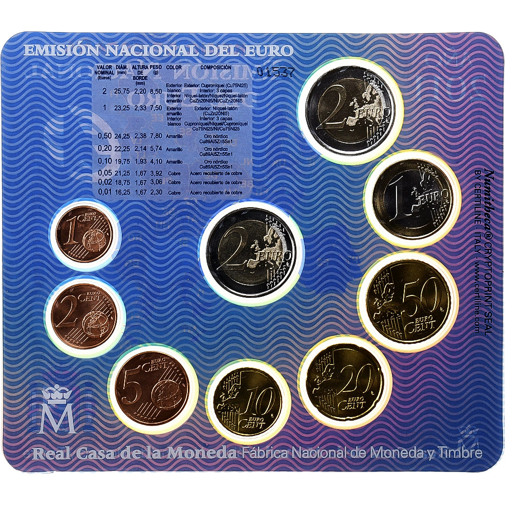 Spanien, Set 1 ct. - 2 Euro, 2011, Madrid, STGL