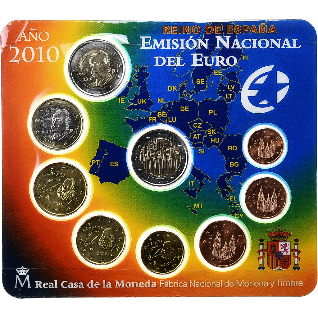 Spanien, Set 1 ct. - 2 Euro, 2010, Madrid, STGL