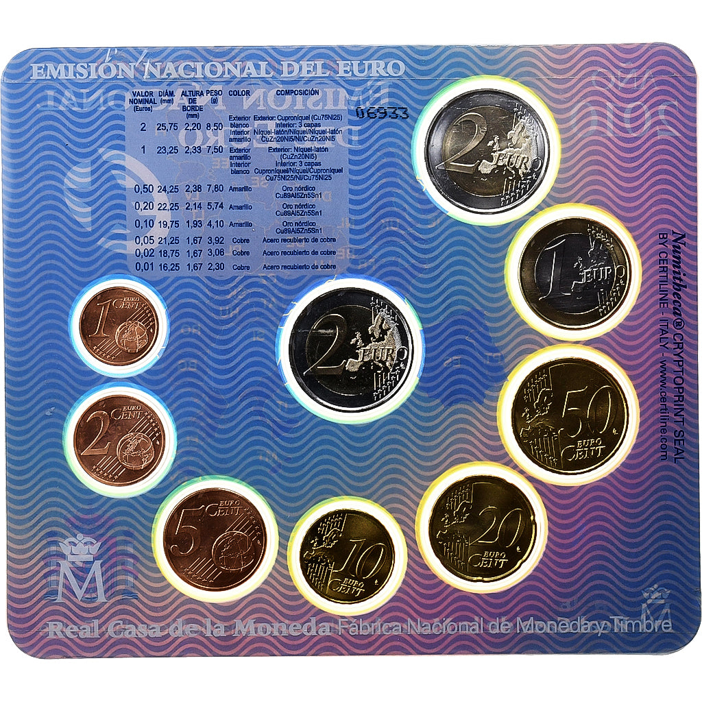 Spanien, Set 1 ct. - 2 Euro, 2010, Madrid, STGL