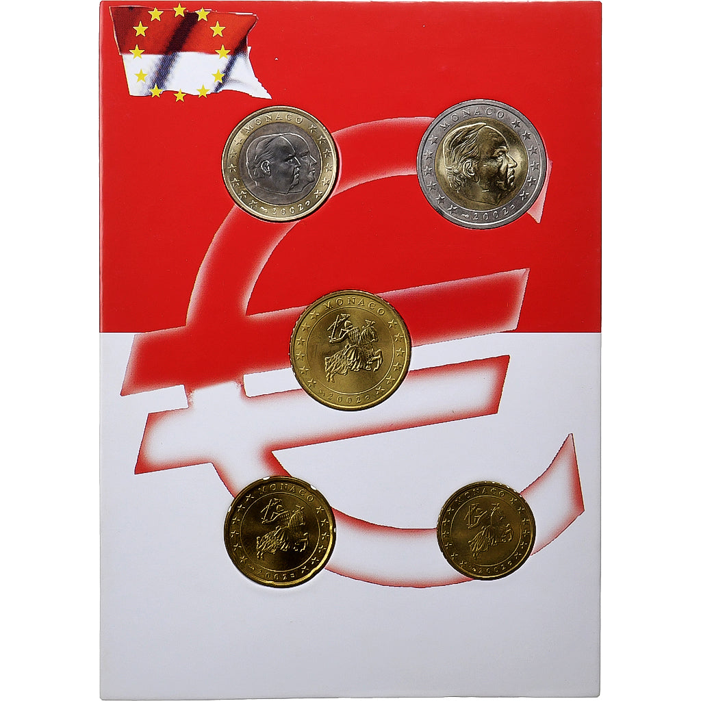 Monaco, Coffret 10 c. - 2 Euro, série FDC, 2002, MDP, n.v.t., FDC