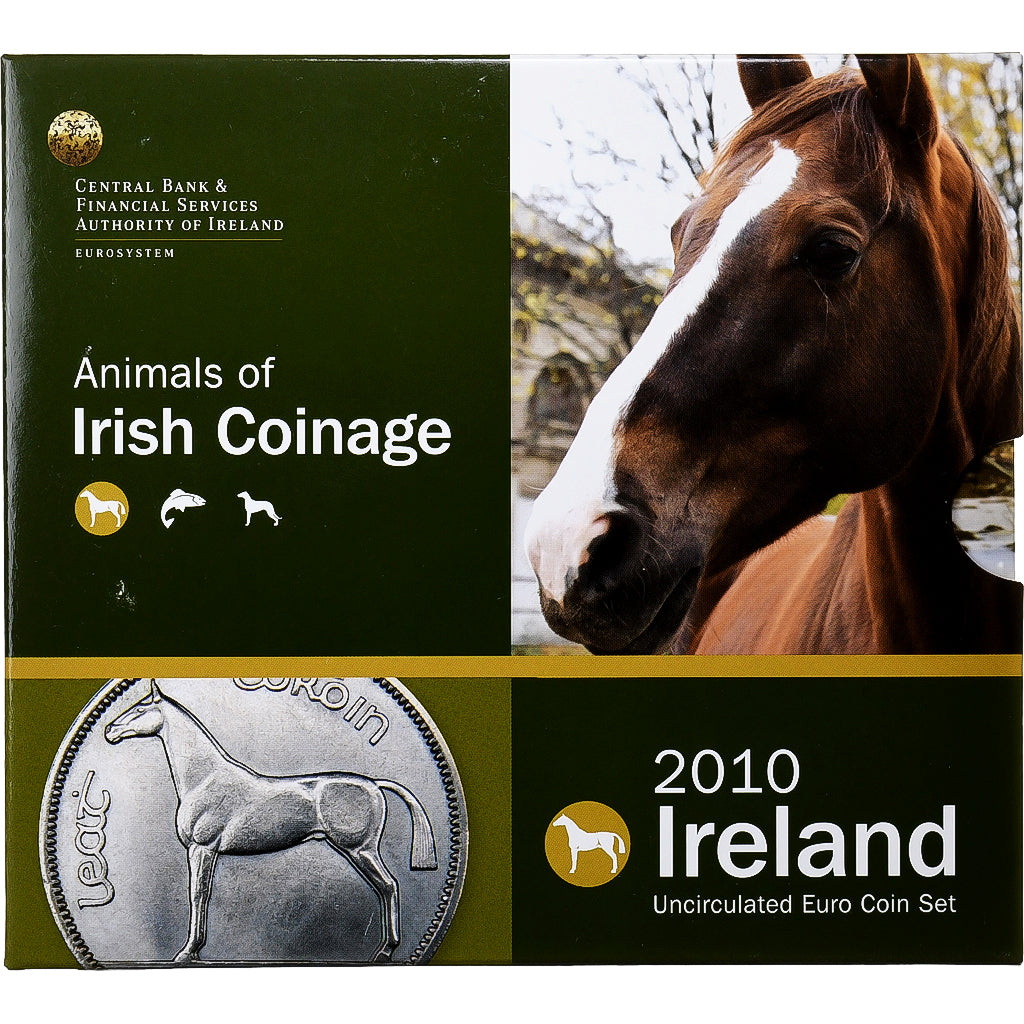 Irlandia, Set 1 ct. - 2 Euro, Animals of Irish Coinage, Horse, BU, 2010