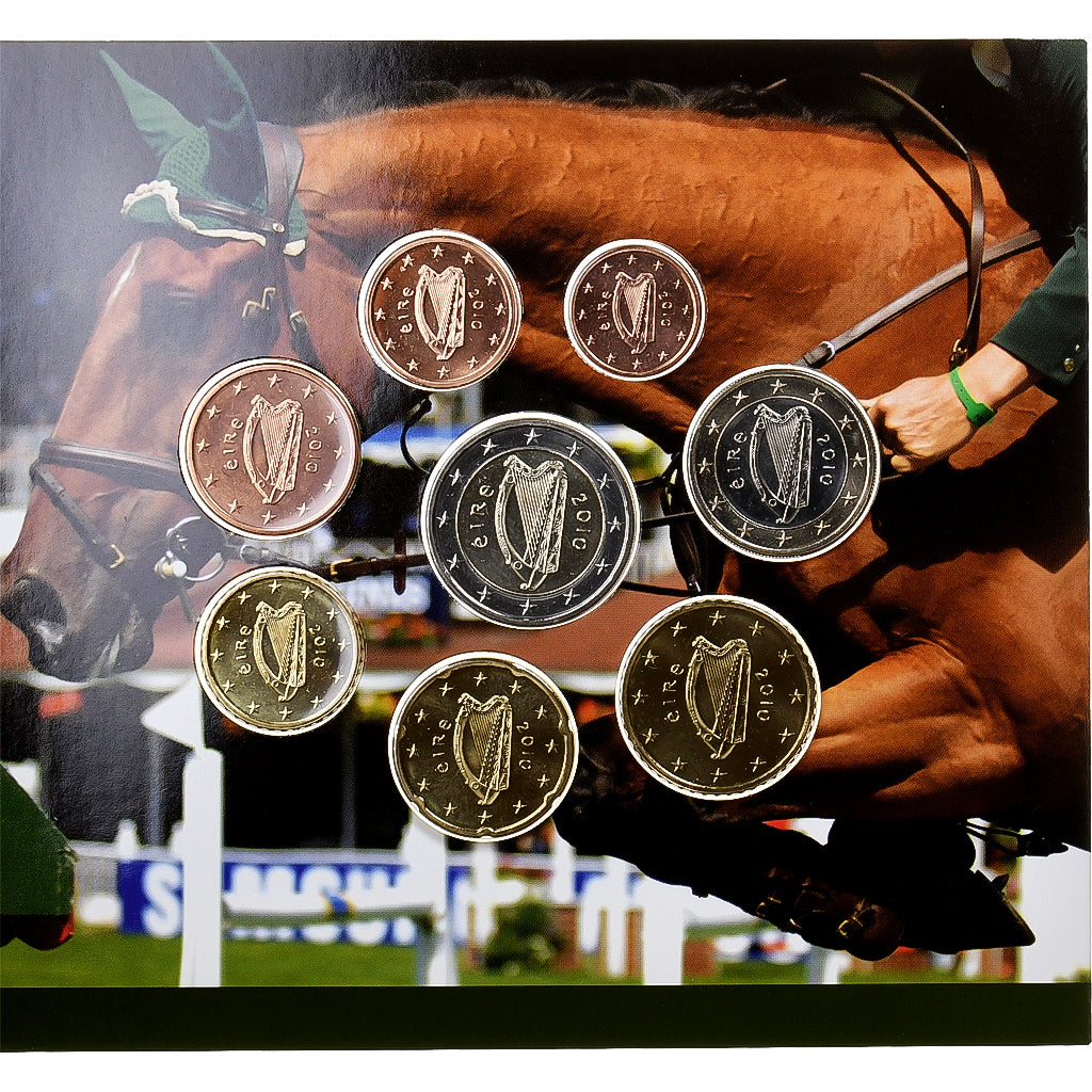 Irlandia, Set 1 ct. - 2 Euro, Animals of Irish Coinage, Horse, BU, 2010