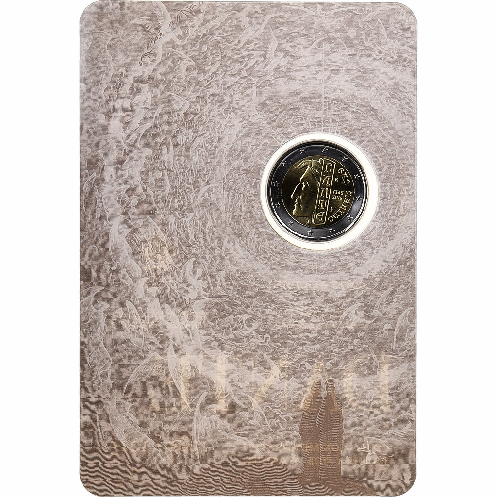 San Marino, 2 Euro, Dante Alighieri, 2015, Rome, Bimetallic, MS(65-70)