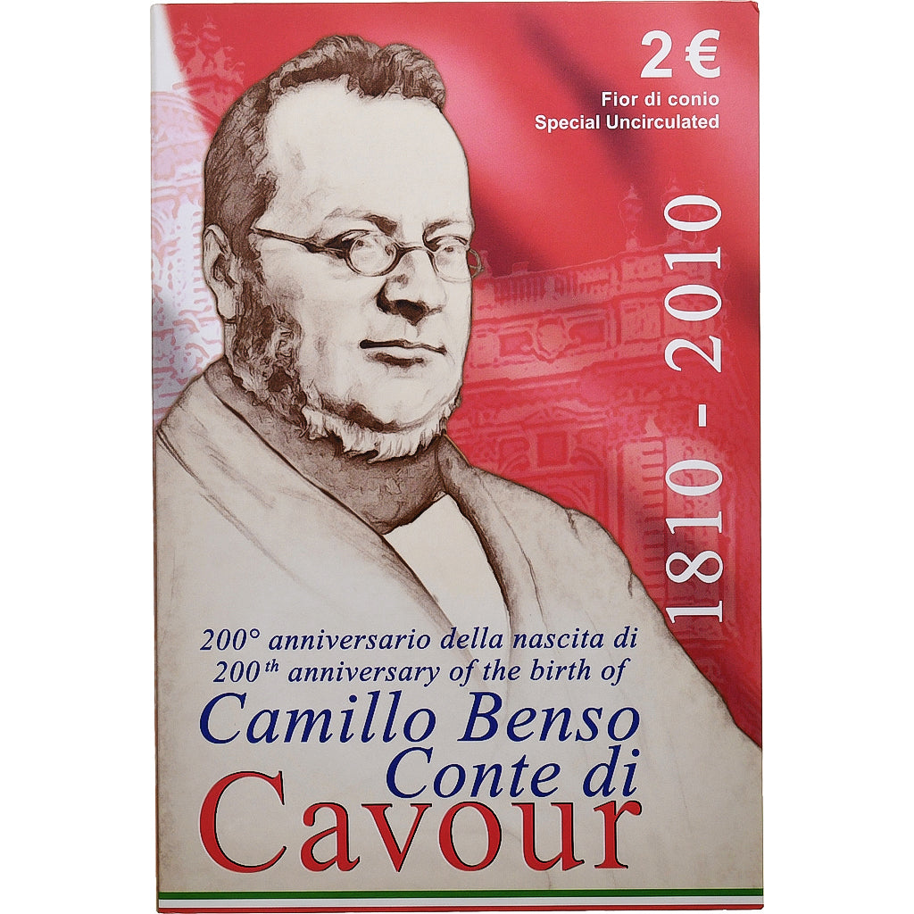 Italien, 2 Euro, Count of Cavour, 2010, Rome, Bimetallic, STGL