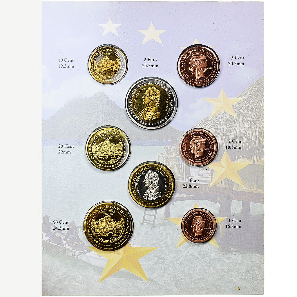 French Polynesia, Set 1 ct. - 2 Euro, Trial, 2005, MS(65-70)
