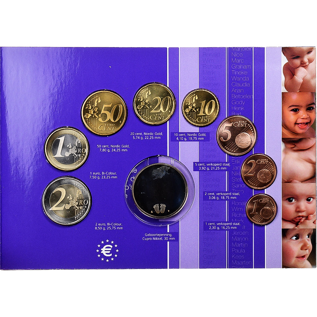 Nederland, Beatrix, Set 1 ct. - 2 Euro + Token, BU, 2003, Utrecht, n.v.t., FDC