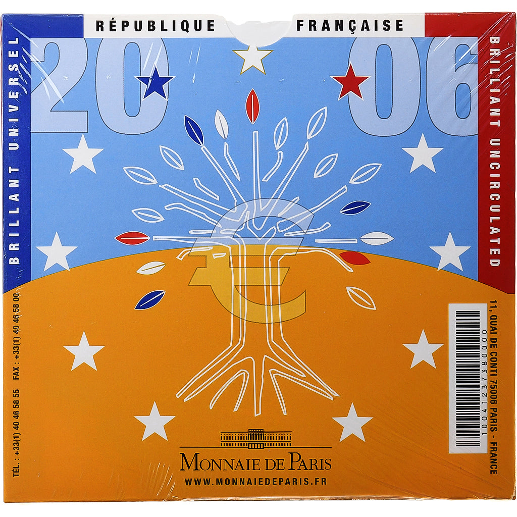 Francja, Set 1 ct. - 2 Euro, BU, 2006, MDP, ND, MS(65-70)