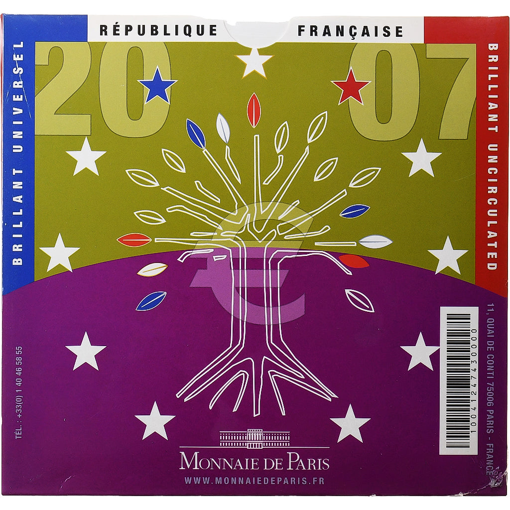 Frankreich, Set 1 ct. - 2 Euro, BU, 2007, MDP, STGL