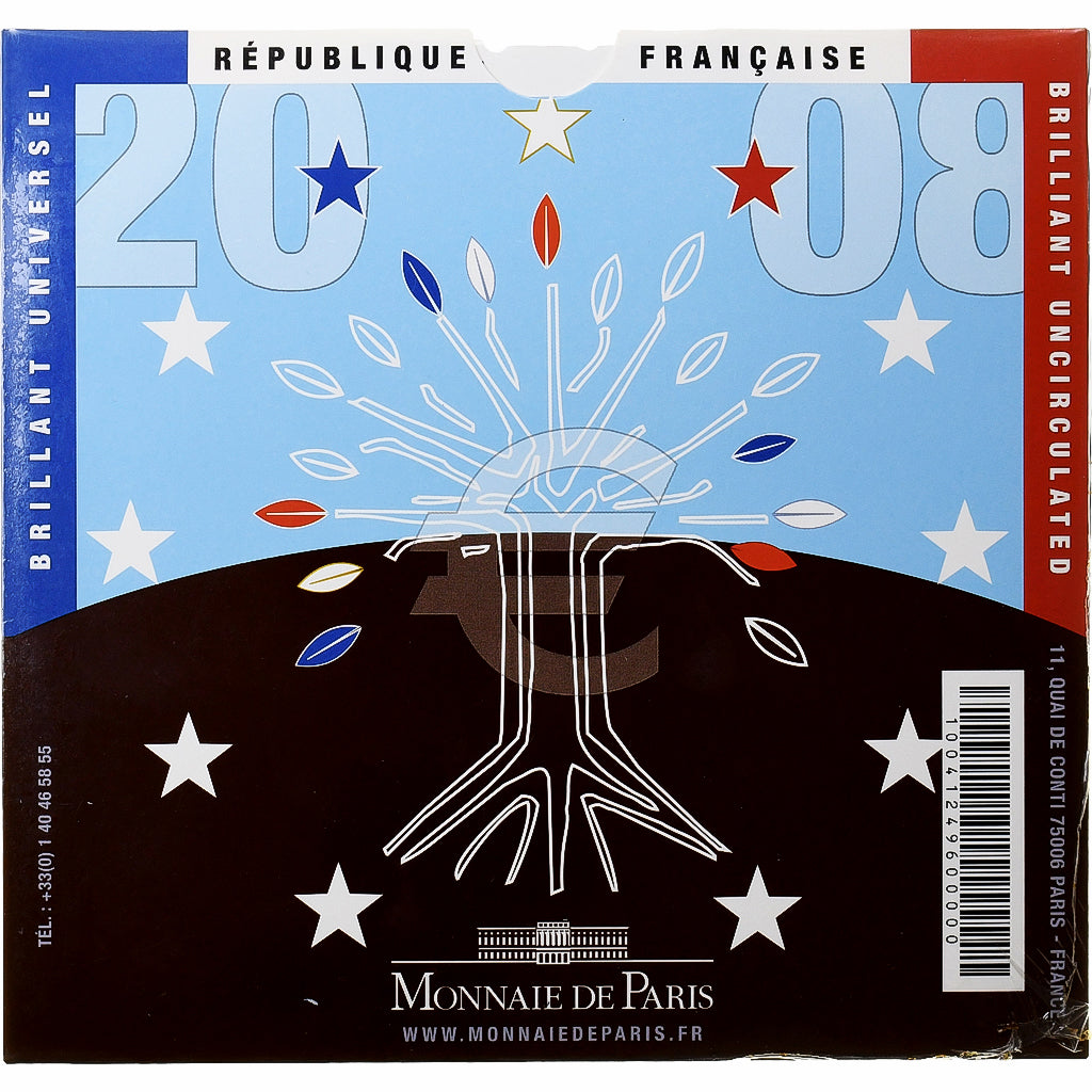 Frankreich, Set 1 ct. - 2 Euro, BU, 2008, MDP, STGL