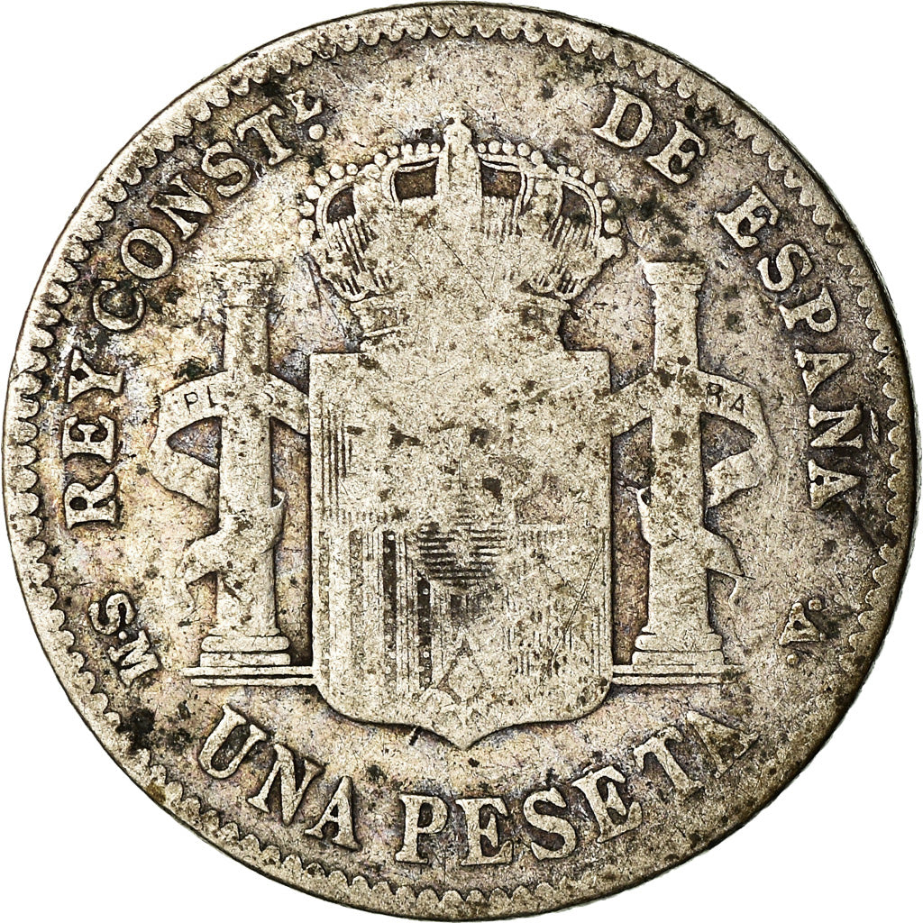 Moeda, Espanha, Alfonso XIII, Peseta, 1901, Madrid, VF(20-25), Prata, KM:706