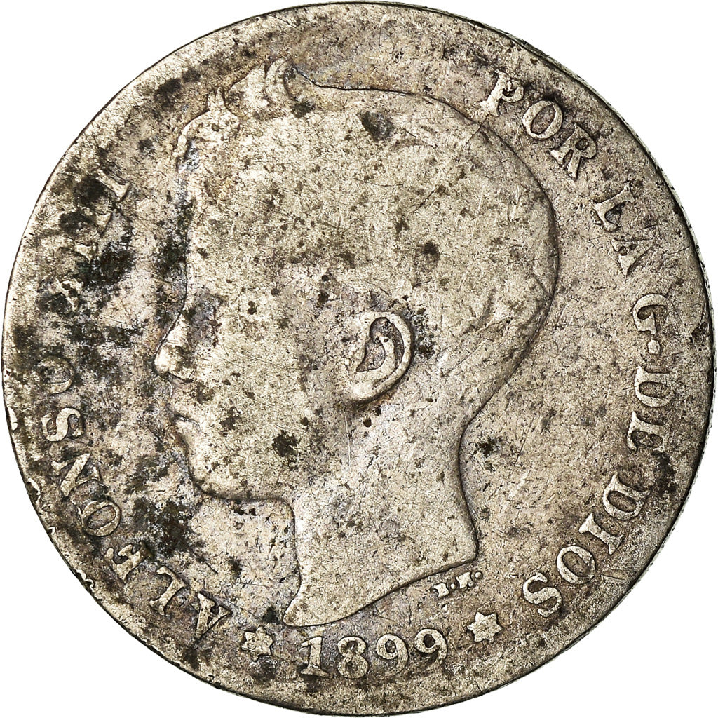 Münze, Spanien, Alfonso XIII, Peseta, 1899, Madrid, S, Silber, KM:706