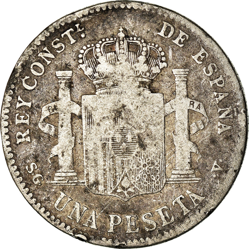 Münze, Spanien, Alfonso XIII, Peseta, 1899, Madrid, S, Silber, KM:706