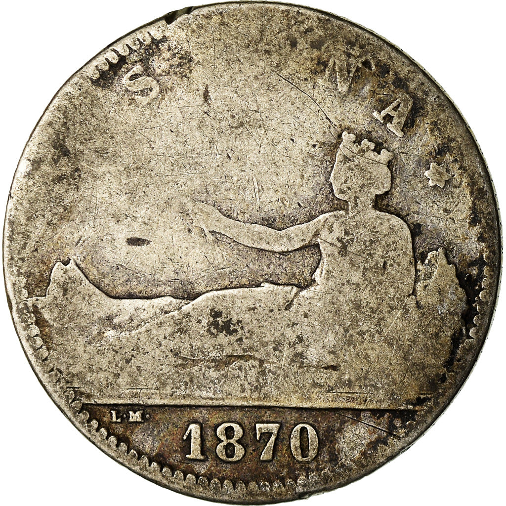 Münze, Spanien, Provisional Government, Peseta, 1870 (73), Madrid, SGE+