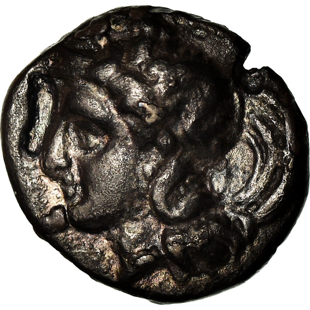 Moneta, Calabria, Tarentum, Diobol, 380-325 BC, EF(40-45), Srebro, SNG ANS:1360