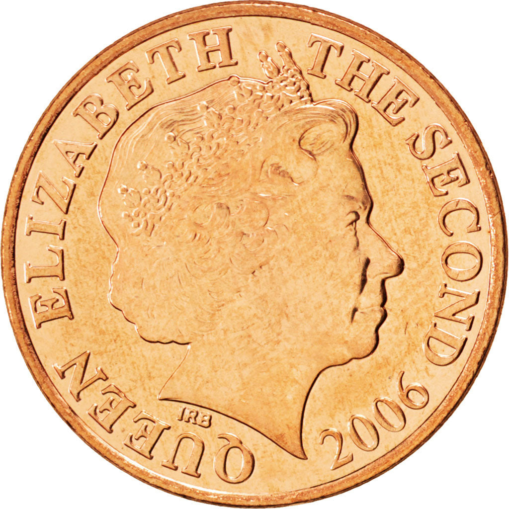 Coin, Jersey, Elizabeth II, Penny, 2006, MS(63), Copper Plated Steel, KM:103